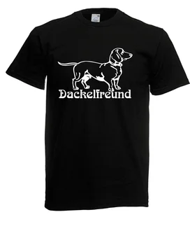 Muži Tričko Bavlna, Tlač Košele Herren T-Shirt Dackelfreunde bis 5XL Tee tričko