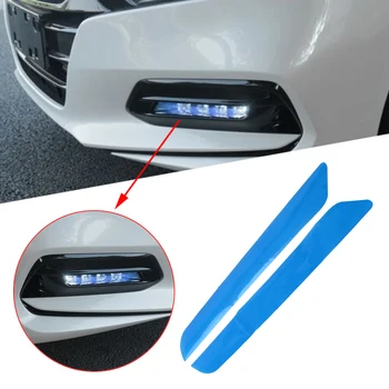 DWCX 2 ks PVC Auto Predné Hmlové Svetlo Lampy Kryt Film Nálepky Odtlačkový Styling Modrá vhodné Na Honda Accord 2018 2019