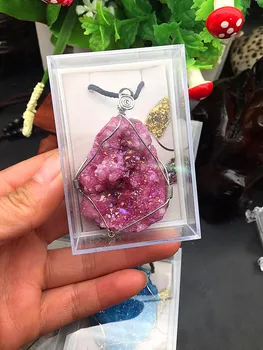 4pcs Krásne prírodné anjel halo crystal jedinca s príveskom kamenné dekorácie
