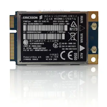 Odomknutý Ericsson F3607GW sps 574249-001 Bezdrôtový 3G WCDMA, HSDPA Mini PCI-E karty pre H P 2540P 8640 8540W 8440P EliteBook 8740w