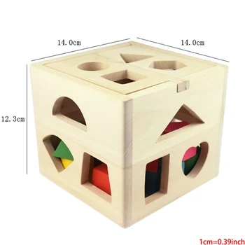 Drevené kocky, hračky cube puzzle dieťa plug-in box drevená hračka v prstoch vzdelávacie hračka