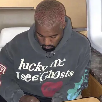 Kanye West Graffiti List Tlač Mikina Mužov Hip Hop Fleece Harajuku Hoodie Zvláštnejšie Veci Streetwear Kapucňou Mikiny Ženy