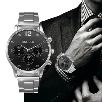 2018 Luxusné Zápästie Módne Náramky Crystal Nehrdzavejúcej Ocele Hodinky pre Mužov Business Quartz Analógové Náramkové hodinky Relogio Masculino