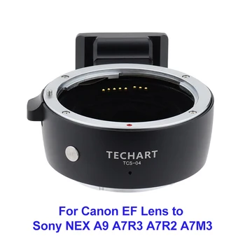 TECHART TCS-04 Fotoaparát Adaptér Krúžok pre EF -NEX 4 Adaptéra Pre Canon EF Objektív Sony NEX A9 a7R3 a7R2 a7M3 A7R III A7RII
