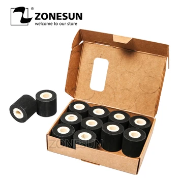 ZONESUN 36*32MM (10pieces/množstvo) hubky atrament valček pevný kódovanie stroj kotúčoch prázdne hot atrament roll farebné hot roll atrament