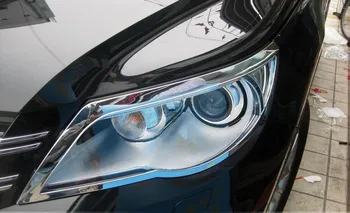 ABS Chrome Predných svetlometov Kryt Lampy Na roky 2010-2012 Tiguan