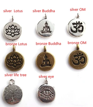 108 korálok, 8mm elastické nastaviteľné Lotus života stromu Buddha OM oko Čakier Reiki achát Onyx Jogy Náramok, náhrdelník tth45