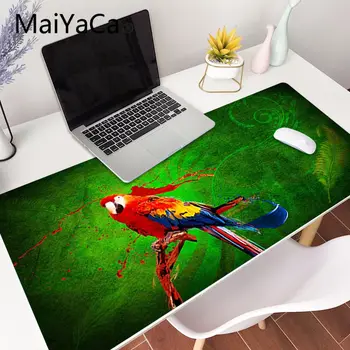 Tropických rastlín toucan papagáj umenie maľba Mousepad XXL Podložka pod Myš anime Notebook Stôl Mat pc gamer completo pre world of warcraft