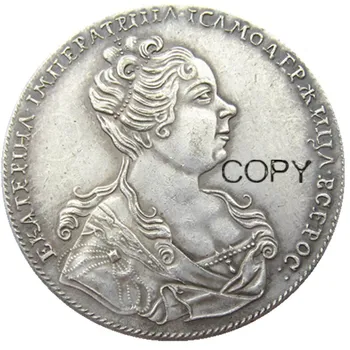 1727 1 Rubeľ ruskej Strieborné Pozlátené Kópie Mincí