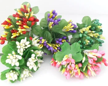10 KUSOV Umelých DIY hodvábneho Kvetu stamens DIY hlavový most Veniec svadobné kytice Veniec DIY Candy box Príslušenstvo C23