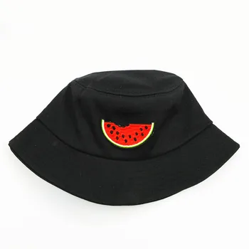 2020 nový štýl Melón ovocie výšivky Vedierko Hat Rybár Klobúk vonkajšie cestovné klobúk Slnko Spp Čiapky pre mužov a Ženy 225