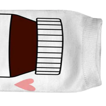 Krásne 3D Nutella List Fľaša Zábavné Ponožky pre Dievča Bežné Cartoon Dizajn Šťastný Unisex Ponožky Low Cut Členok Vianočné Ponožky