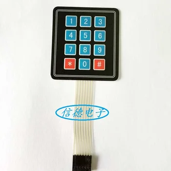 3x 4 matice membránové klávesnice prepínač jedného čipu mikropočítačový rozšírené klávesnice ovládací panel