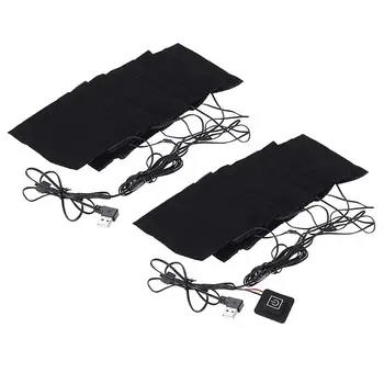 Oblečenie Teplejšie Podložky Vesta Vykurovacie Podložky 8pcs USB Black DIY Vonku Teplejšie Podložky 3 Výstroj Úprava Odevné Doplnky