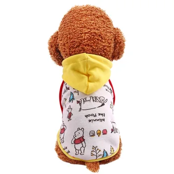 Karikatúra Tlače Oblečenie pre psy Malých Psov Kabát s Kapucňou, Čivava, Pes Mikina francúzsky Buldog Teplé Šteňa Šaty s Kapucňou pre Psov XS-XL