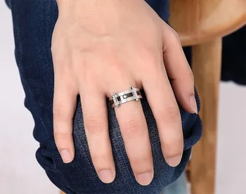 Oceľové Prstene pre Mužov 8MM Exkluzívne Mužov Zásnubné Prstene