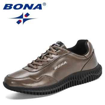 BONA 2020 Nových Dizajnérov Formálne Kožené Topánky Mužov Pohodlné Low-top British Bežné Jednej Topánky Muž Úrad Práce Obuvi Mansculino