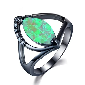 2020 Vintage Imitácia Fire Opal Prstene Pre Ženy Kúzlo Crystal Kamienkami Krúžok Módne Šperky, Svadobné Kapela Zásnubný Dar