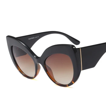Nové Módy Klasické dámske slnečné Okuliare Retro Veľký Rámik cat eye slnečné okuliare Gradient Odtiene Žena Luxusné Dizajnér okuliare UV400