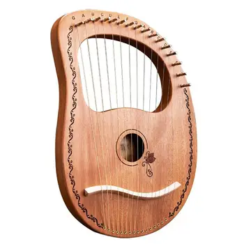 Lýra Harfa Mahagón 16 Reťazec 16 Poznámky Prenosné Stabilnú Kvalitu Zvuku Harfy, Masívneho Dreva, Strunový Nástroj