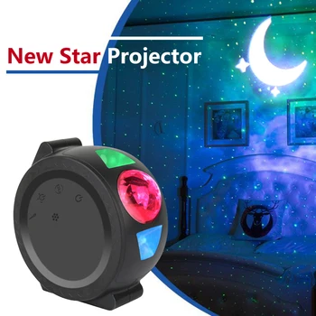 Dotykový Spínač Hviezdne Nebo Projektor Nočné Svetlo 6 Farieb Tichom Mávali Svetlá LED Nočné Svetlo Romantický Projekčnej Lampy