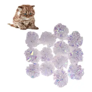 Pet Mačka Dodávky Pet Farebné Papierové Kvety Loptu Hračka Pre Mačky 12 Ks/ Veľa#8