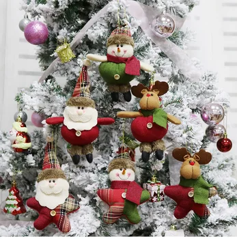Vianočné dekorácie pre domov Snehuliak Elk Santa Claus Navidad ozdoby na vianočný stromček Nový Rok veselé vianočné ozdoby