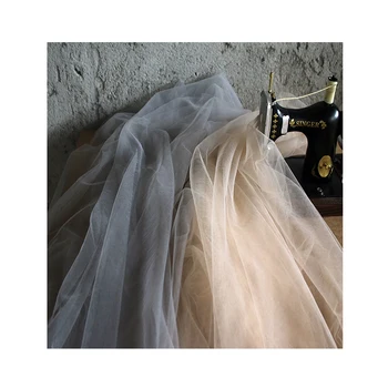 Lotus root prášok transparentné elastické, mäkké textílie, čipky tutu sukne svadobné dizajnér tkaniny pre patchwork