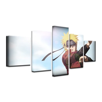 5 Modulárny Panel Obrázok Naruto Wall Art Photograph Moderného Domova Obývacej Izbe Alebo V Spálni Plátno Tlačiť Maľovanie Na Stenu Obrázok