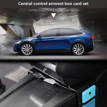 Pre Tesla MODEL 3 X S Ústredným kontrolným a Opierkou Box Priestor Úložný Vak Sedlo Karty Kryt Výbava Auta, Dekorácie, Doplnky