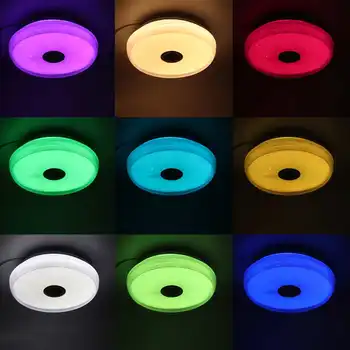 200W 100-240V RGB LED Stropné Svietidlá Domov Osvetlenie APLIKÁCIU bluetooth Hudby Svetlo Spálňa Lampa Smart Strop Žiarovka+Diaľkové Ovládanie