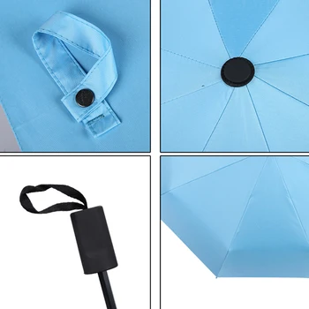 Ľahký Skladací Dáždnik dvojitou Vrstvou Anti-UV ochranu proti slnečnému žiareniu slnečník trojnásobne Dážď Dáždnik Unisex HKS99