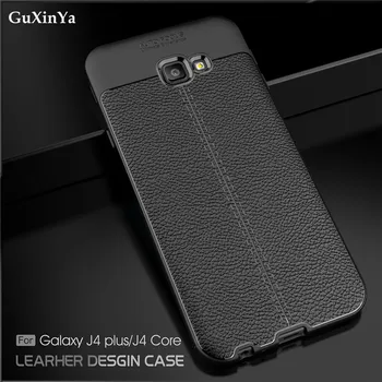 Pre Kryt Samsung Galaxy J4 Core Telefón Prípadoch Luxusné Kožené ShockProof TPU Ochranné puzdro Pre Samsung J4 Core / J4 Plus Fundas