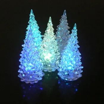 Akryl Svetlo Vianočný Stromček Víla Crystal LED Domáce Farby Vianočný Darček Multi-farebné.