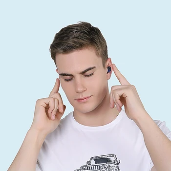 M18 Bluetooth Headset, TWS Bluetooth 5.0 Stereo Športové Vodotesný Digitálny Displej Plnenie Box Bezdrôtový Headset