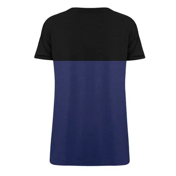 Letné Krátke Rukáv Žena T-Shirt Topy O Bežné Krku Dámy Kudrna T Shirt 2021 Nové Kontrast Tee Tričko Plus Veľkosť Oblečenie pre Ženy