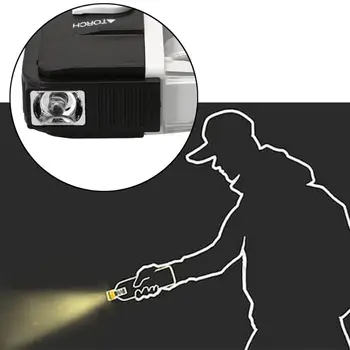 2 in1 Ručné UV Led Svetlo, Pochodeň Lampa Falšované bankovky Peniaze Detektor Falošné Bankovky Pasy Bezpečnostná Kontrola