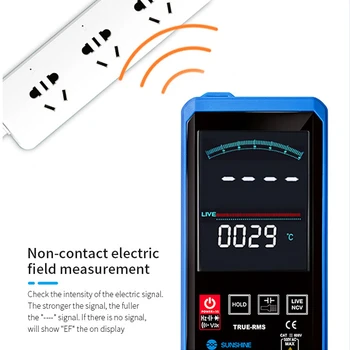 DT-20N Digitálny dotykový multimeter Profesionálne Ammeter Voltmeter Odpor Kapacita Elektrické Ručné pre mobilný telefón opravy