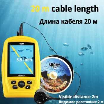 ŠŤASTIE FF3308-8 Prenosné Podvodná Kamera Rybárske Kontrolný Systém CMD senzor 3,5 palcový TFT RGB Nepremokavé Monitor 20M Kábel #B9