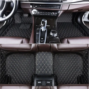 Auto podlahové rohože Špeciálne pre Nissan patrol Y62 5D auto styling všetkých poveternostných ťažkých koberce, koberce, podlahové vložky