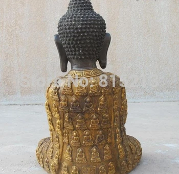 Bi001356 Tibete Budhizmus Chrámu Klasická Pozlátený Bronz Šákjamuni Tathagáta budha socha