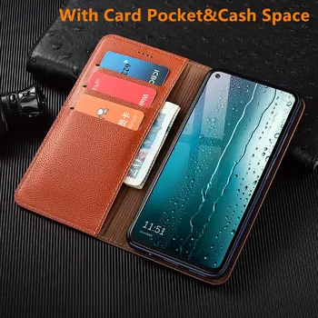 Originálne Kožené Peňaženky Telefón Prípade Karty, Vrecko Na Xiao Poco X3 NFC/Xiao POCOphone F1/Xiao POCO F2 Pro Flip Cover Puzdro