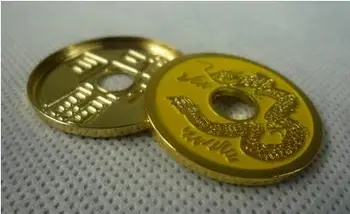 Doprava Zadarmo Rozšírený Čínsky Shell Mince (Žltá) - Magický Trik,Zblízka,Mince Magic,Príslušenstvo, Prop,Trik
