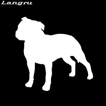 Langru Auto styling Krásne Stanffordshire Bull Teriér, Pes Okno Dekoratívne Nálepky Auto Zahŕňa Poškriabaniu Módne Nálepky Jdm