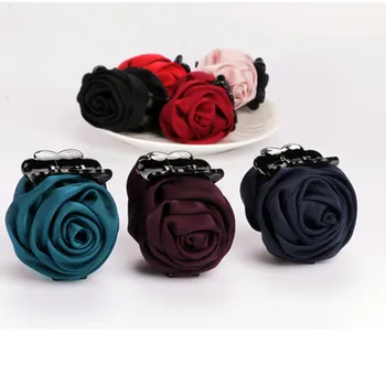 Kórejský Krásy Páse s nástrojmi Ruže Kvet Luk Čeľuste Klip Barrette Sušič na Pazúry pre Ženy pokrývku hlavy Vlasy Príslušenstvo
