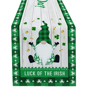 Kreatívne St. Patrick ' s Day Polyester Bavlna Vytlačené Tabuľky Vlajky Stolové Dekorácie