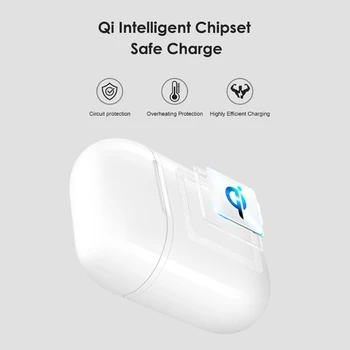 Qi Bezdrôtové Nabíjanie Nabíjačky puzdro pre Apple AirPods Bluetooth Slúchadlá