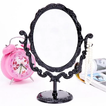 Make-Up Ploche Otočná Gotický Malej Veľkosti Black Butterfly Rose Stojan Kompaktný Zrkadlo