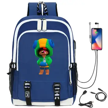 Nový Leon Hry Batoh Pre Teenager, Usb Nabíjanie Aktovka Študentský Školský batoh 3D Tlač Cestovných Počítač, Laptop Taška