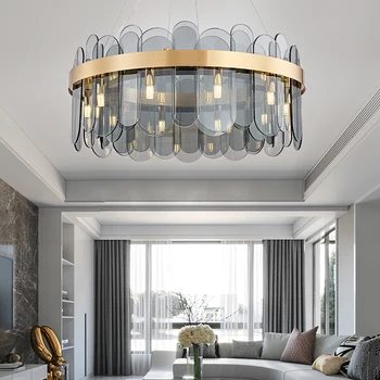 Postmoderných svetlo luxusné Európske obývacia izba lampa luster 2019 novej lampy jednoduché, spálne, jedálne čisté červené svetlo